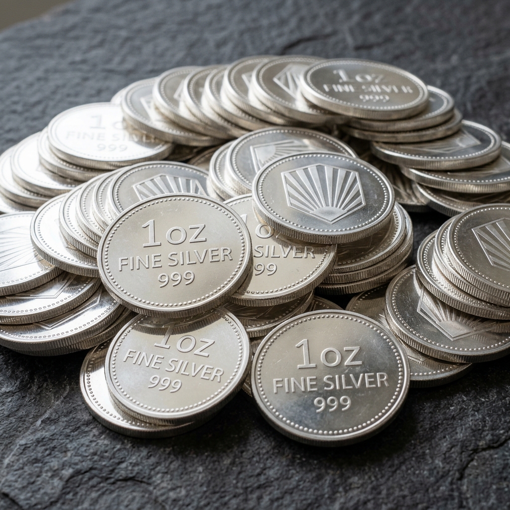 Silver bullion coins collection